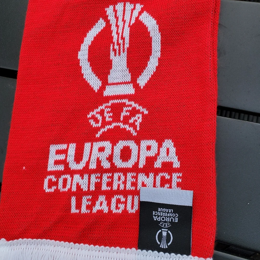 UEFA 2024 Fiorentina Athens Final 2024 Conference League Scarf Red Purple Soccer